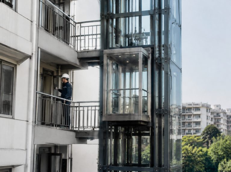 曲靖旧楼加建观光电梯
